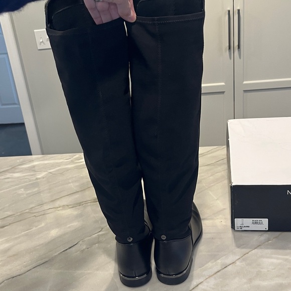 Nine West Allair Over The Knee Black Stretch Back Boots, size 11 Nine West Allair Over The Knee Black Stretch Back Boots, size 11